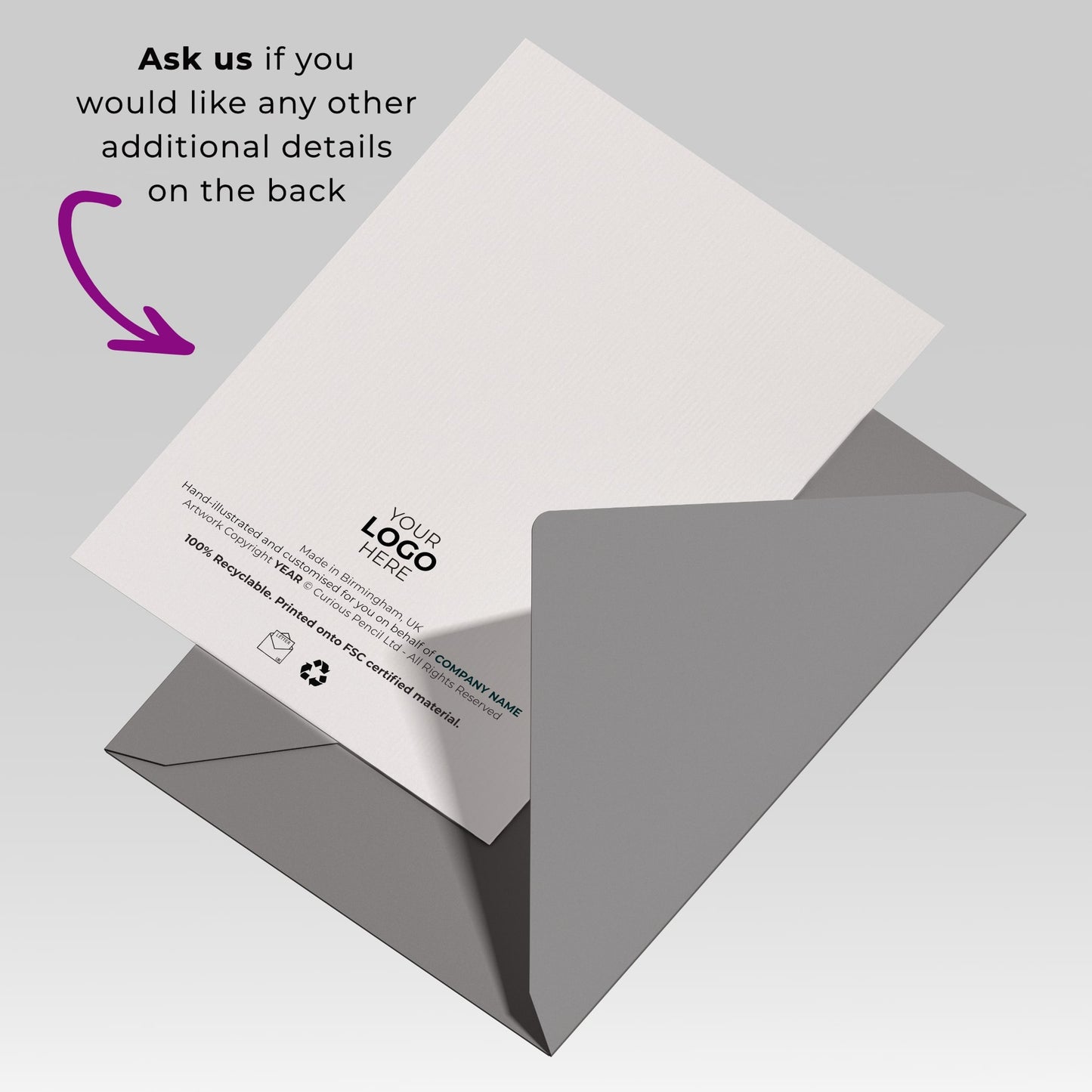 ‘Table & Candlesticks’ Branded Christmas Cards image 4