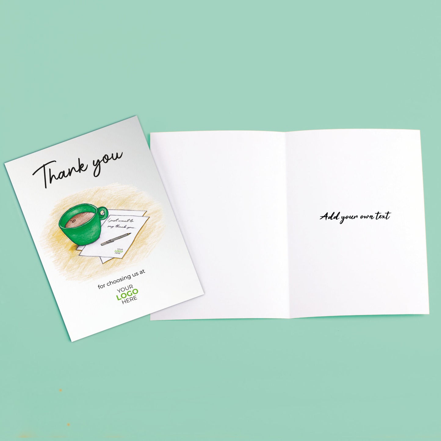 Mug & Note’ Personalised Corporate Branded Voice, Audio & Writers Greeting Cards image 2
