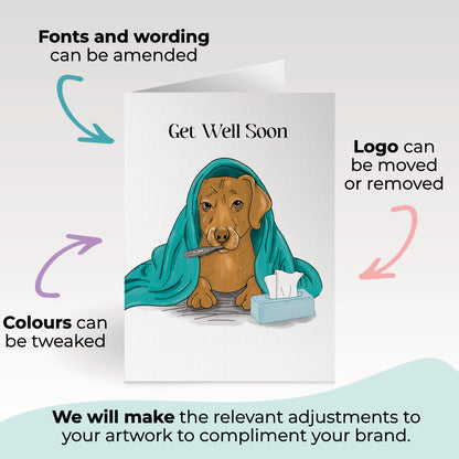 ‘Sick Dog’ Business Get Well Soon Cards image 2