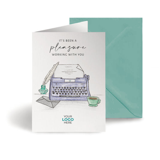 Typewriter’ Personalised Corporate Branded Voice, Audio & Writers Greeting Cards image 0
