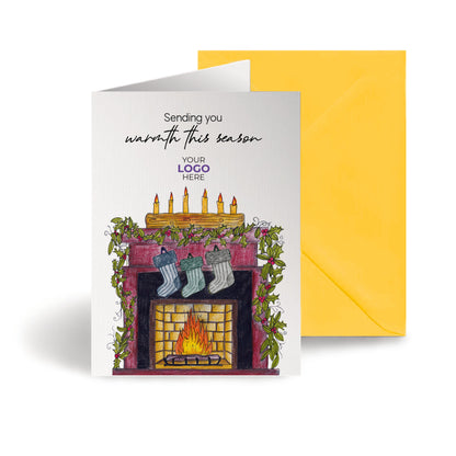 Fireplace'  Customised Corporate Christmas Cards image 0