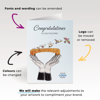 ‘Bridge Birds’ Personalised Corporate Branded Education Greeting Cards image 3