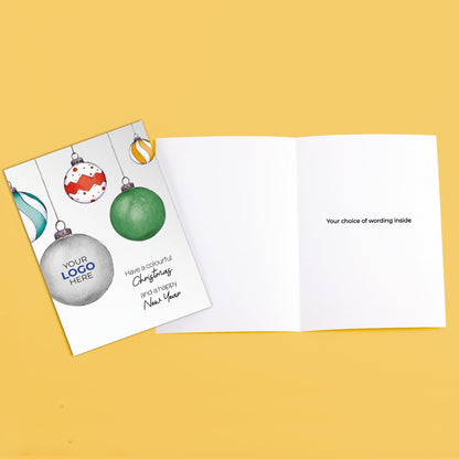 Colourful Baubles' Customised Corporate Christmas Cards image 3