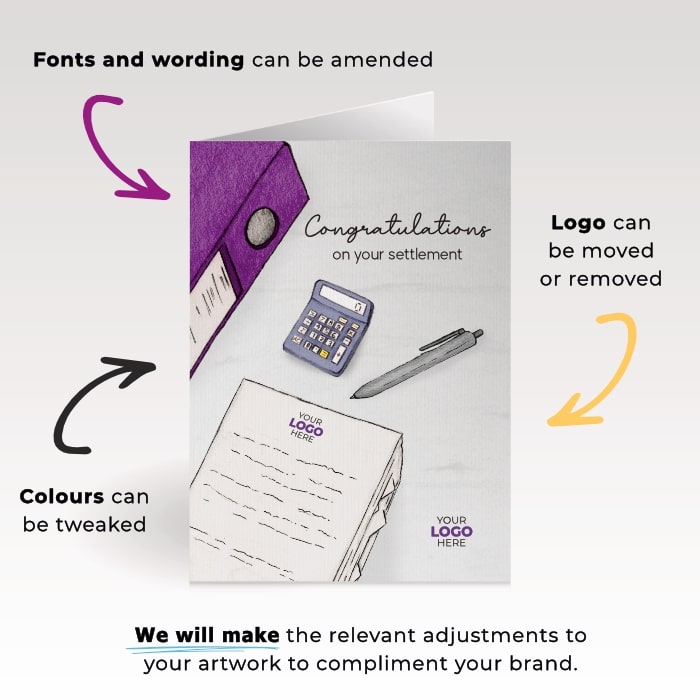 ’Documents’ Personalised Corporate Branded Financial Greeting Cards image 1