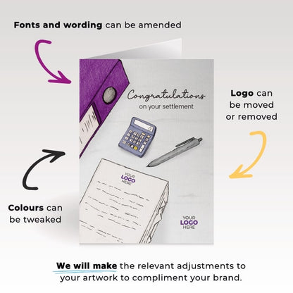 ’Documents’ Personalised Corporate Branded Financial Greeting Cards image 1