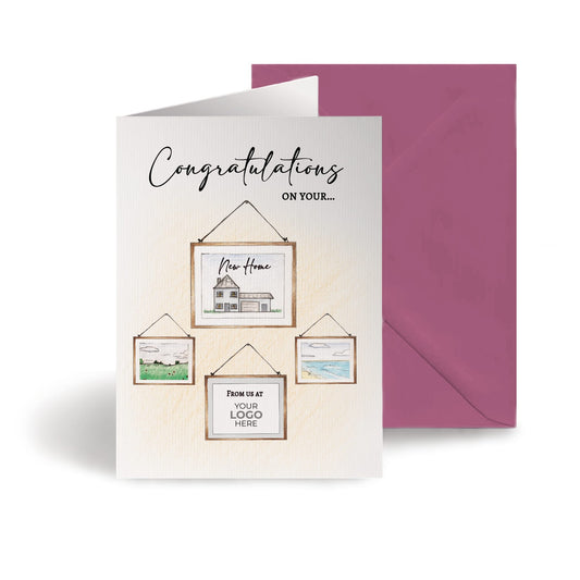 ‘Picture Frames’ Personalised Corporate Branded Property Greeting Cards image 0