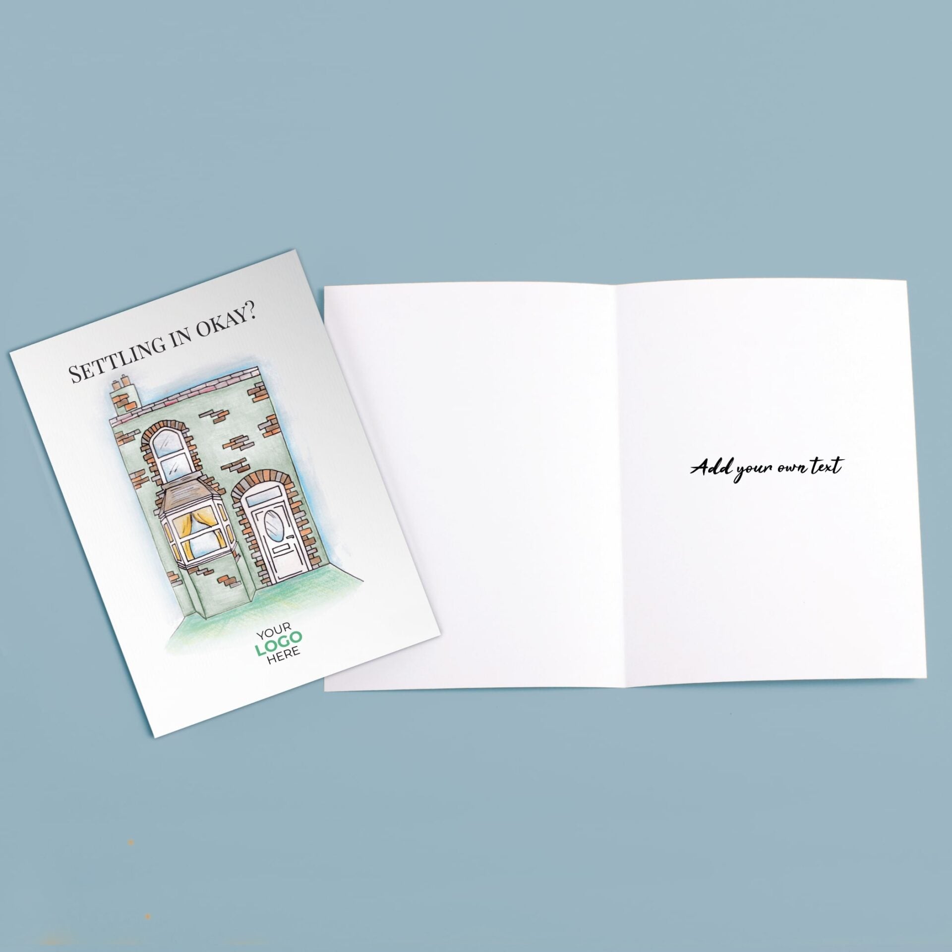 Tall House' Personalised Corporate Branded Property Greeting Cards image 3