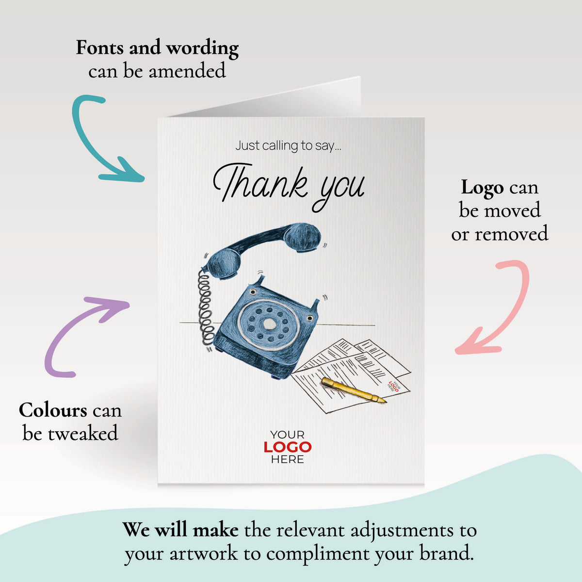 #67 - ‘Phone Calling’ Business Thank You Cards