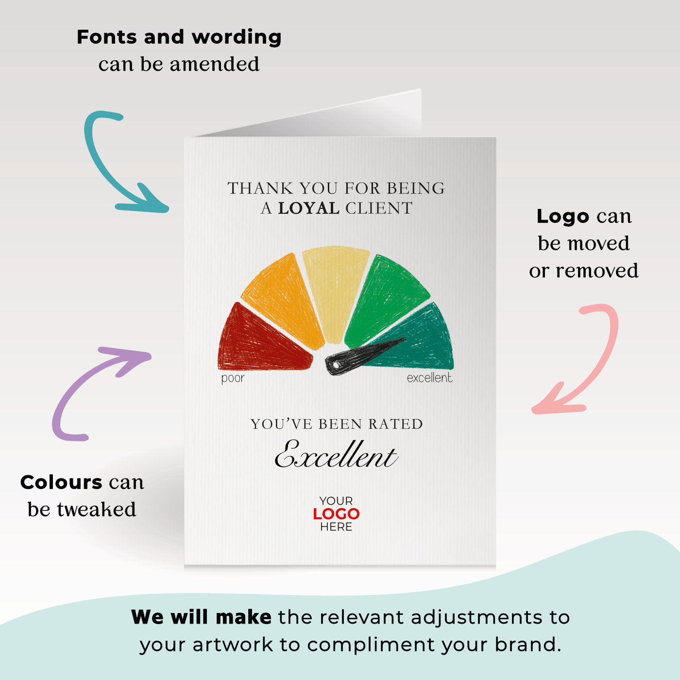 ‘Credit Score Factor’ Personalised Corporate Branded Financial Greeting Cards image 1