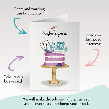 ‘Blueberry Paw Cake' Business All About Dogs Cards image 2