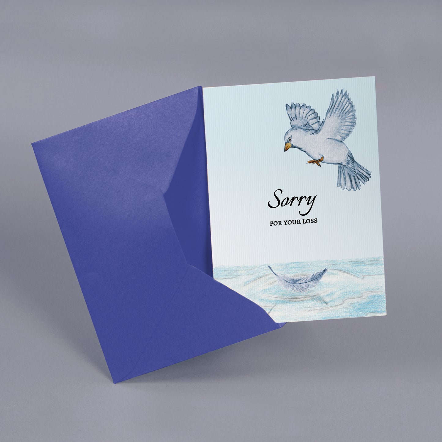 ‘Bird Hovering’ Personalised Corporate Branded Health Care Greeting Cards image 3