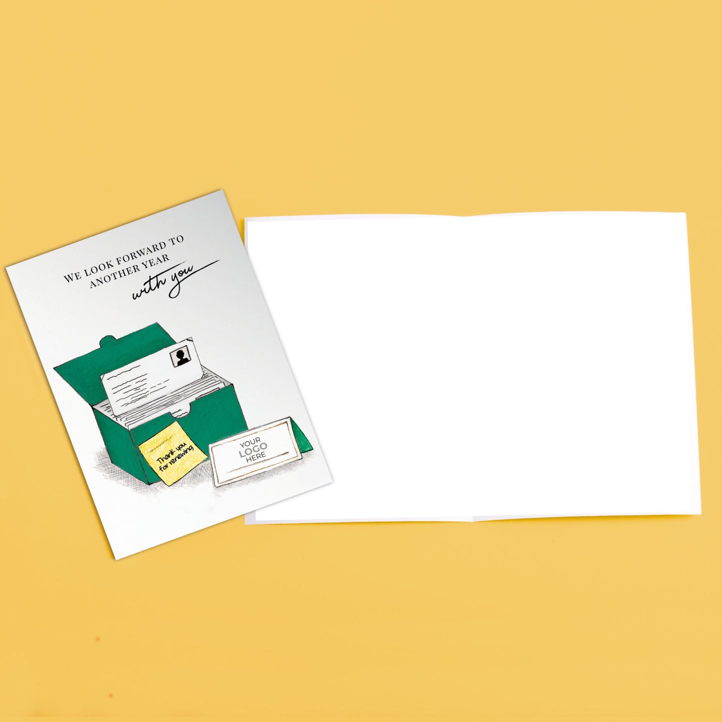 ‘Business Card Pack' Personalised Corporate Branded Renewal Greeting Cards image 3