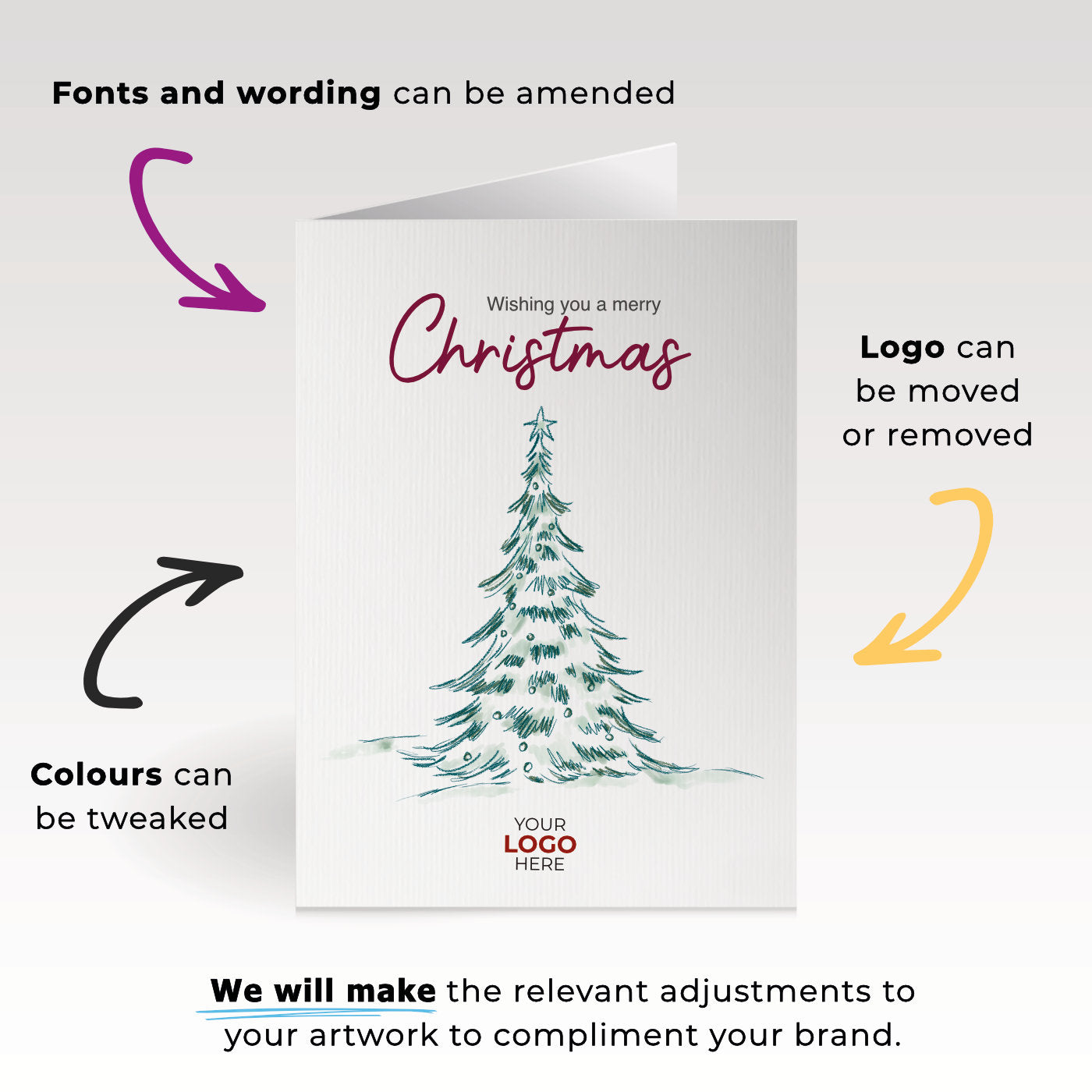 Christmas Tree' Branded Christmas Cards image 1