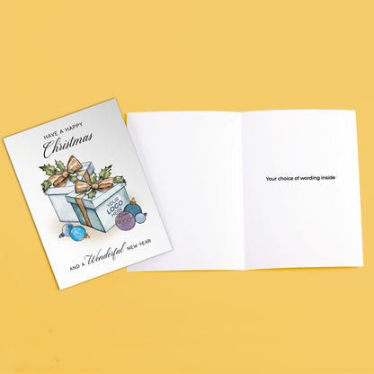 ‘Christmas Gifts' Personalised Company Christmas Cards image 3