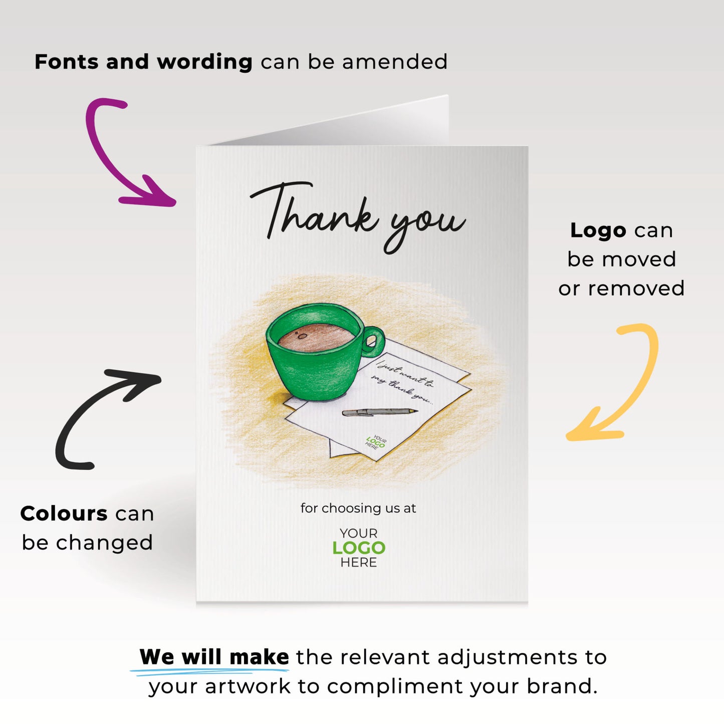 Mug & Note’ Personalised Corporate Branded Voice, Audio & Writers Greeting Cards image 3