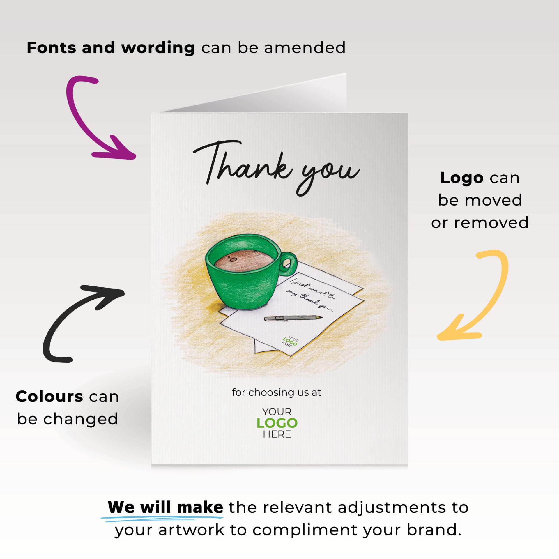 Mug & Note’ Personalised Corporate Branded Voice, Audio & Writers Greeting Cards image 3