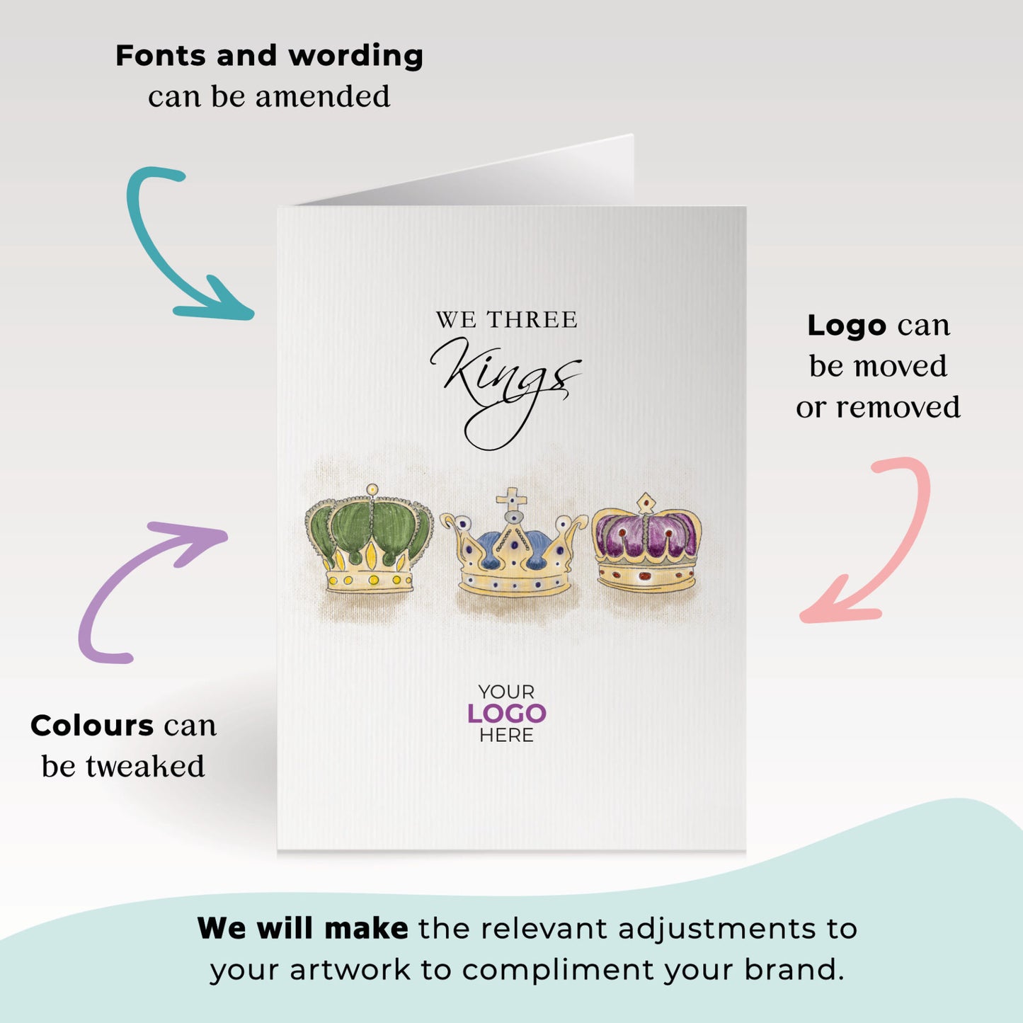 Three Wise Men' Branded Christmas Cards image 1