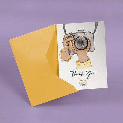 ‘Digital Camera’ Personalised Corporate Branded Creative Industries Greeting Cards image 2