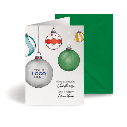 Colourful Baubles' Customised Corporate Christmas Cards image 0