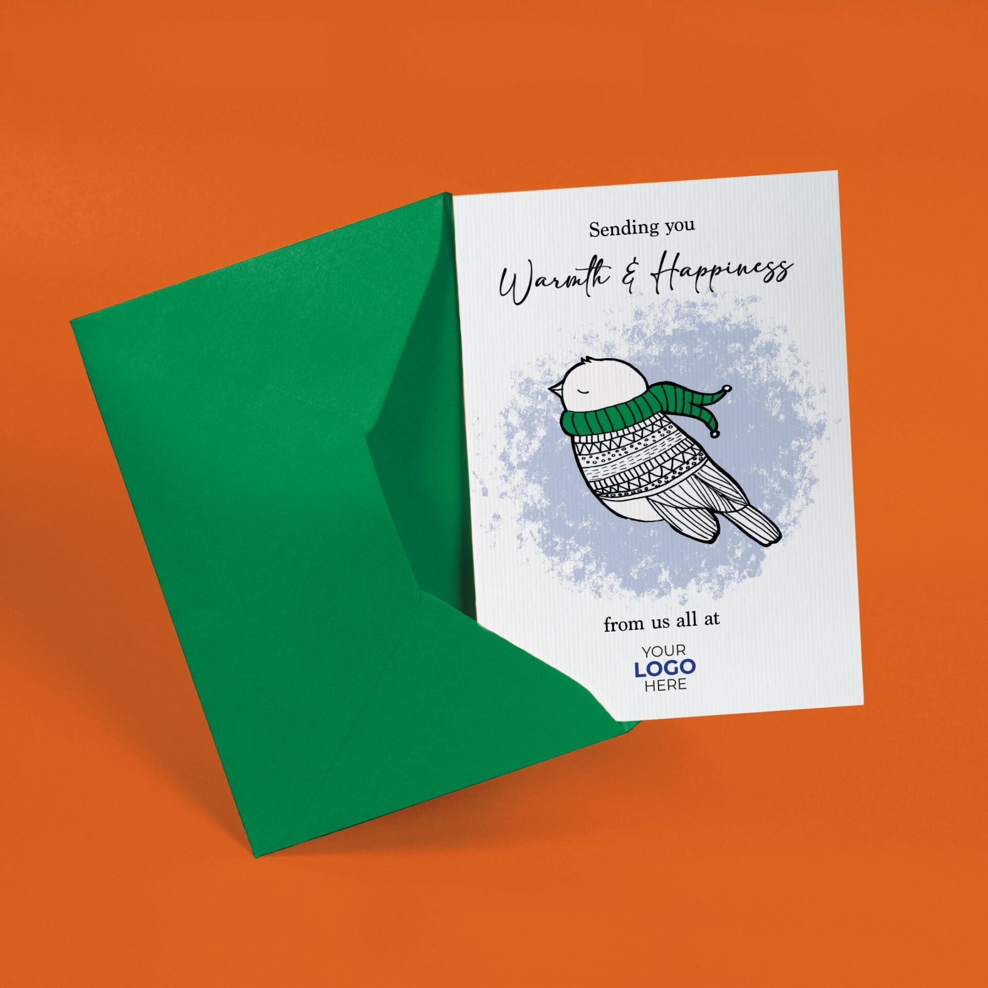 ‘Birdy Scarf’  Customised Corporate Christmas Cards image 2