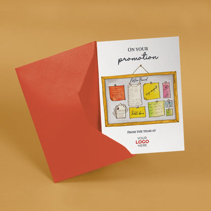 ‘Notice Board’ Personalised Corporate Branded New Job Greeting Cards image 2