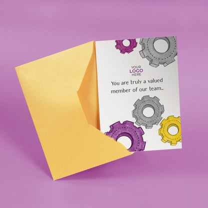 Colourful Cogs’ Personalised Corporate Branded Staff Appreciation Greeting Cards image 2