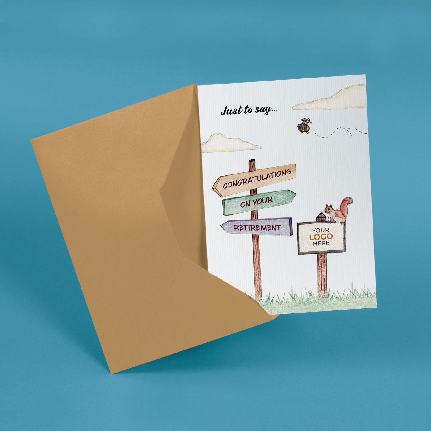 ‘Sign Post’ Personalised Corporate Branded Retirement Greeting Cards image 2