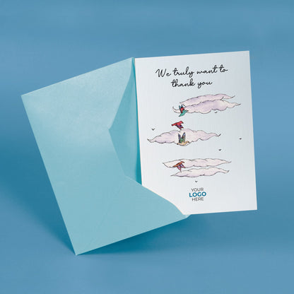 ‘Birds in Clouds’ Business Thank You Cards image 2