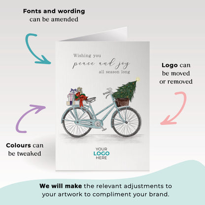 Christmas Bicycle' Branded Christmas Cards image 1