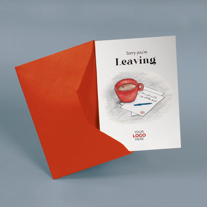‘Mug & Note’ Personalised Corporate Branded Leaving Greeting Cards image 2