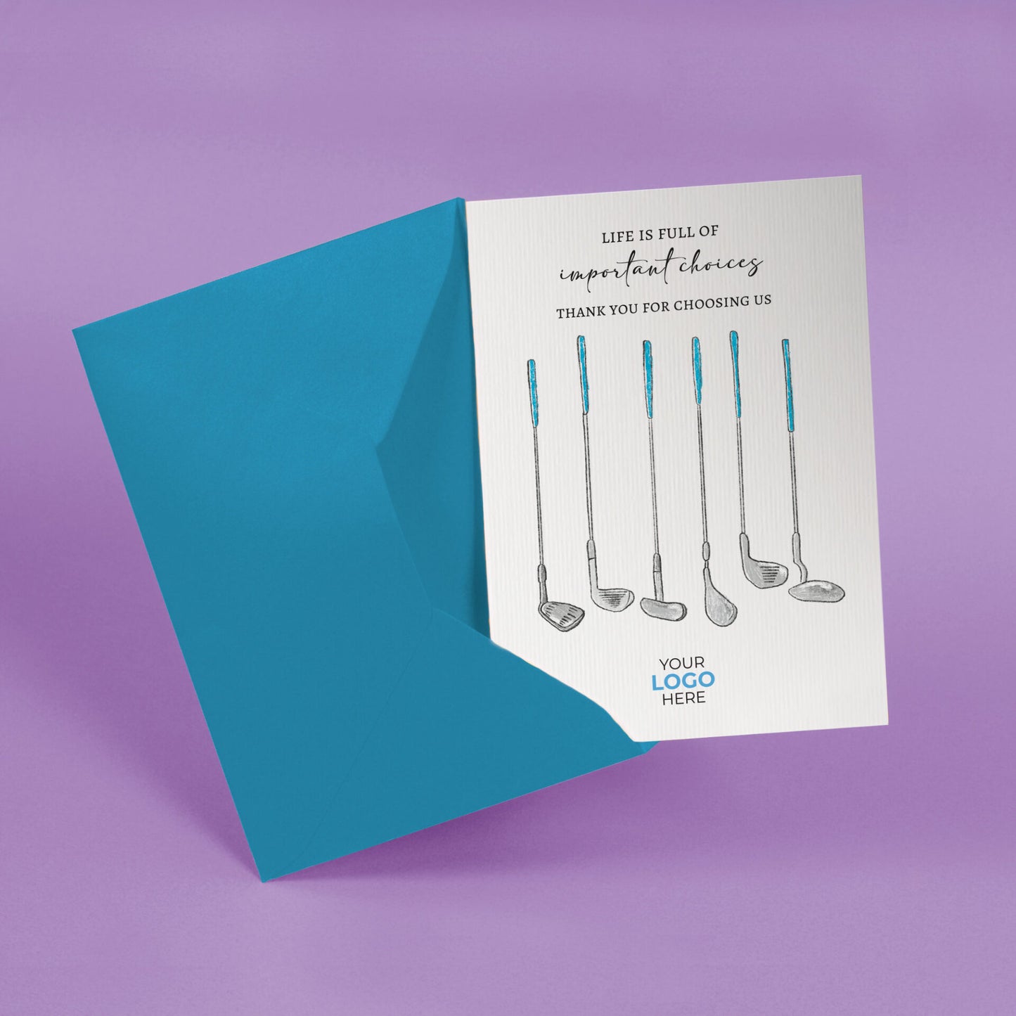 Golf Clubs’ Personalised Corporate Branded Coaching Greeting Cards image 2