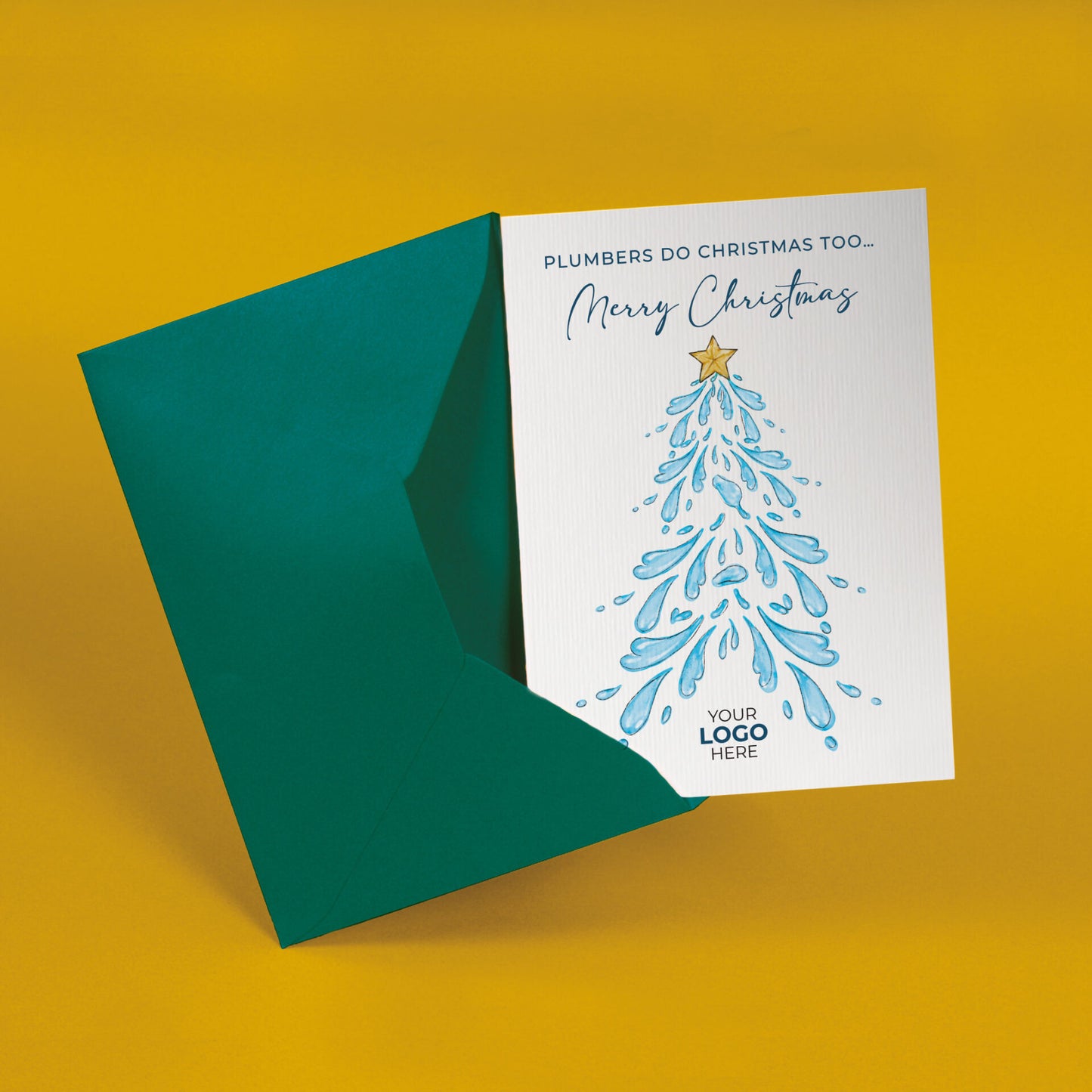 Water Christmas Tree' Branded Christmas Cards image 2