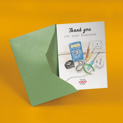 Multimeter & Tools’ Personalised Corporate Branded Trades People Greeting Cards image 2