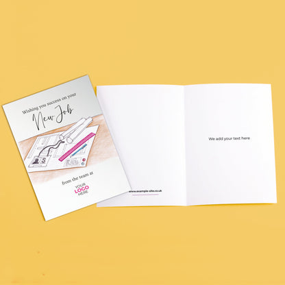Design Engineer Plans’ Personalised Corporate Branded New Job Greeting Cards image 3
