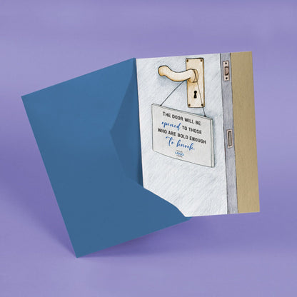 Sign on Door' Personalised Corporate Branded New Job Greeting Cards image 2