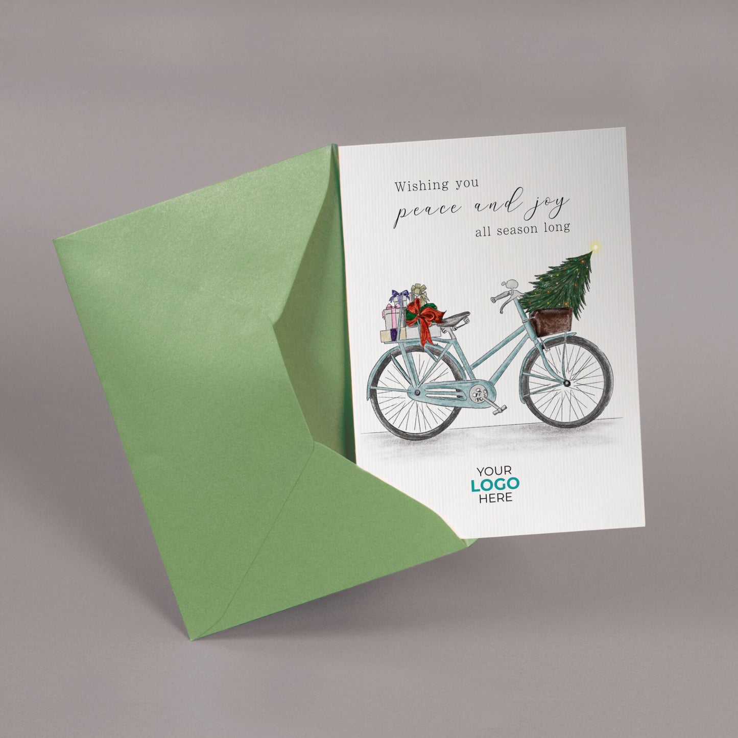 Christmas Bicycle' Branded Christmas Cards image 2