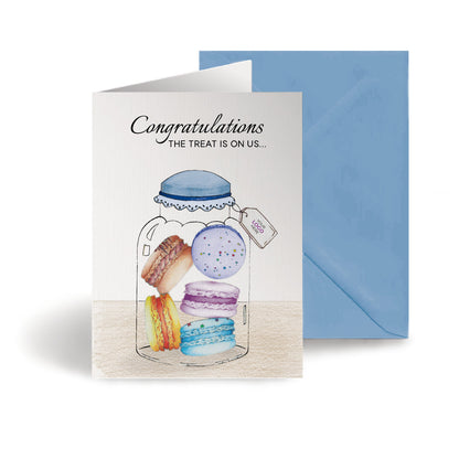 ‘Macaron Jar’ Congratulations Company Greeting Cards image 0