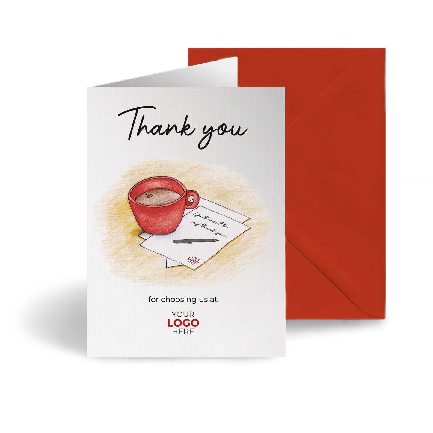 ‘Mug & Note’ Personalised Corporate Branded Financial Greeting Cards image 0