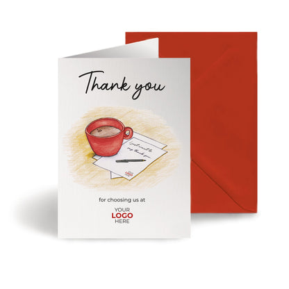 ‘Mug & Note’ Personalised Corporate Branded Financial Greeting Cards image 0