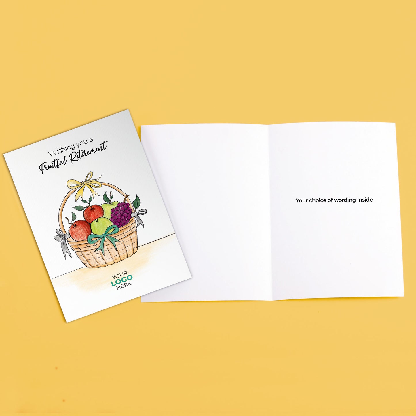 ‘Fruit Gift Basket’ Business Retirement Cards image 3