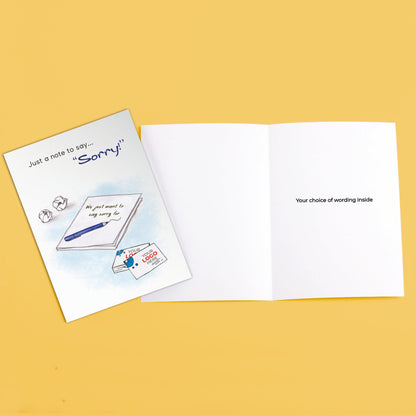 ‘Note & Business Cards’ Personalised Corporate Branded Sorry Greeting Cards image 6
