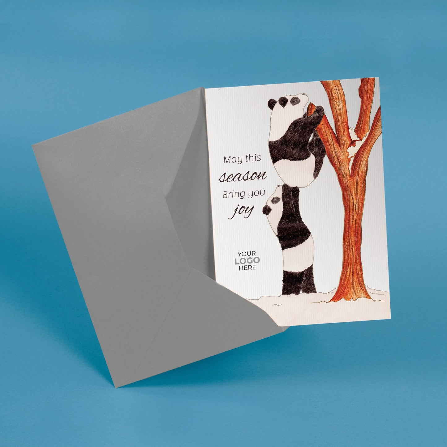 ‘Panda Tree’  Customised Corporate Christmas Cards image 3