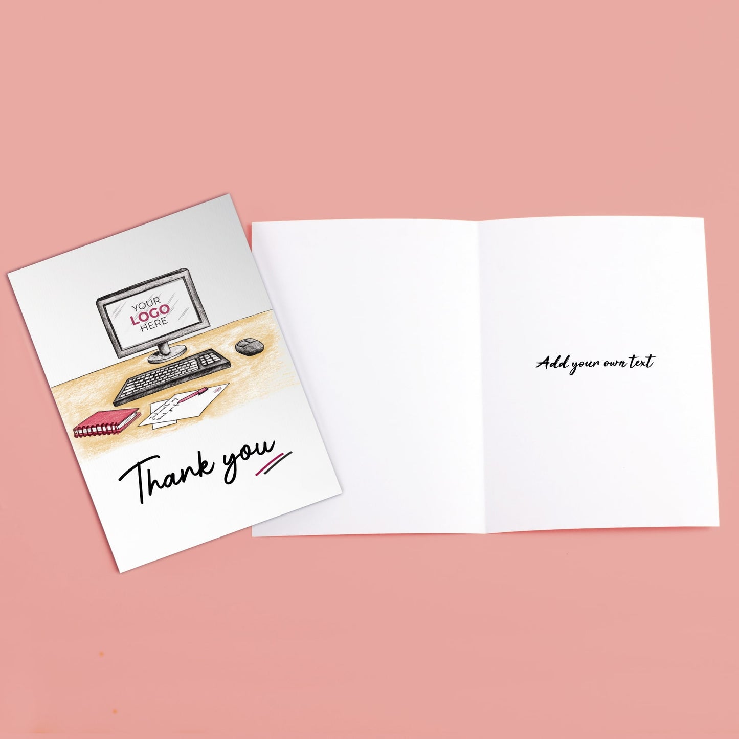 ‘Computer Desk’ Business Thank You Cards image 3