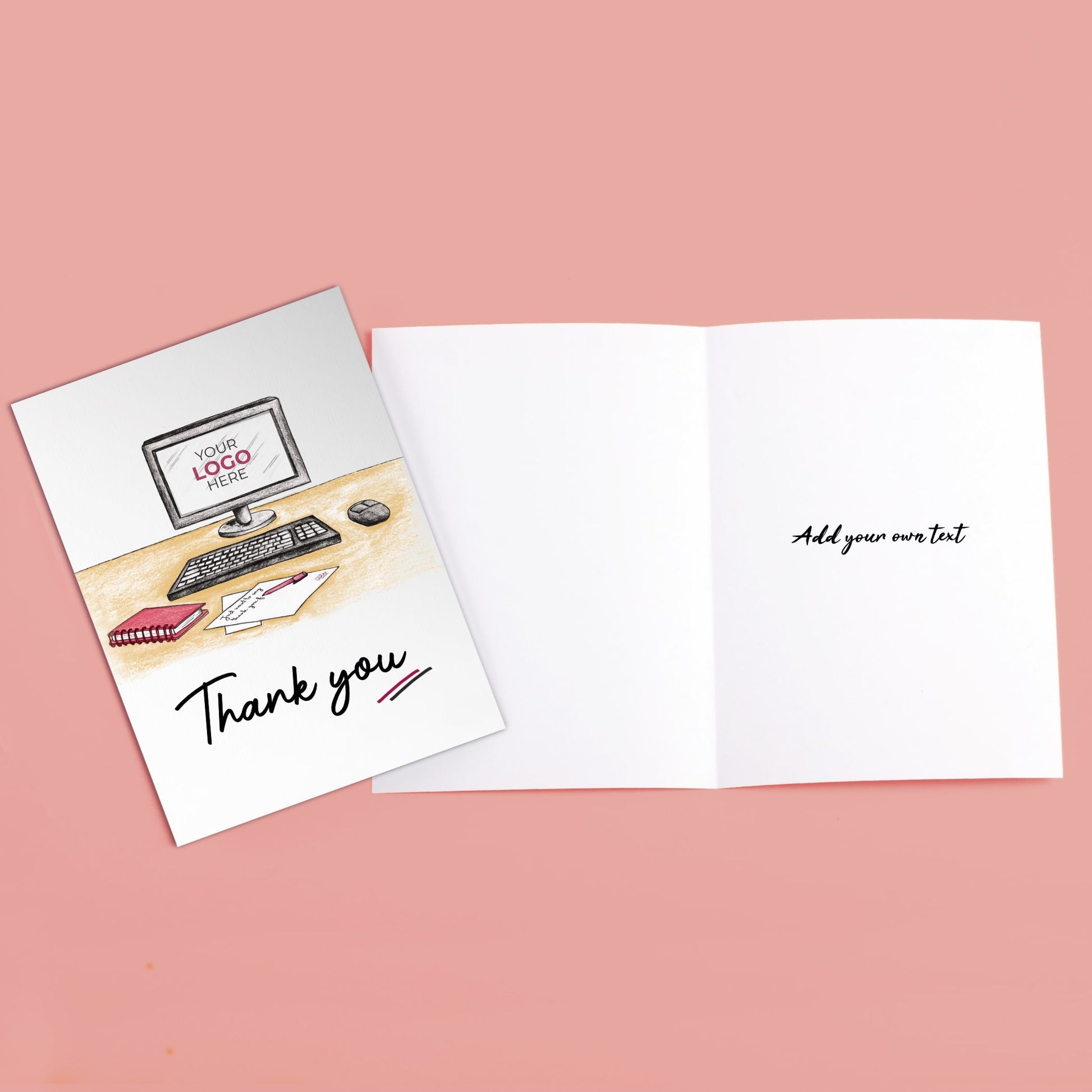 ‘Computer Desk’ Business Thank You Cards image 3