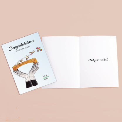Bridge Birds' Personalised Corporate Branded New Job Greeting Cards image 3