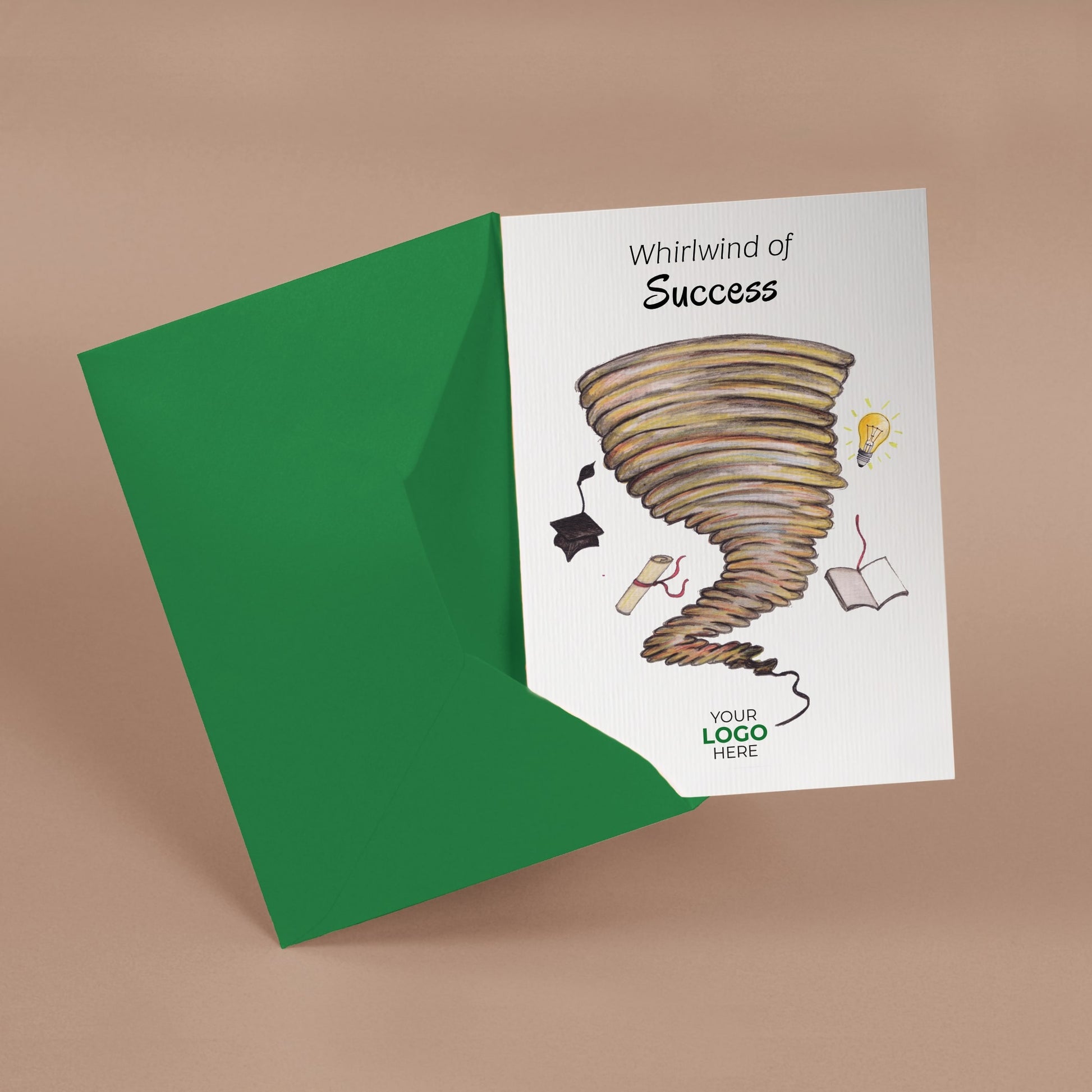 ‘Whirlwind’ Personalised Corporate Branded Education Greeting Cards image 6