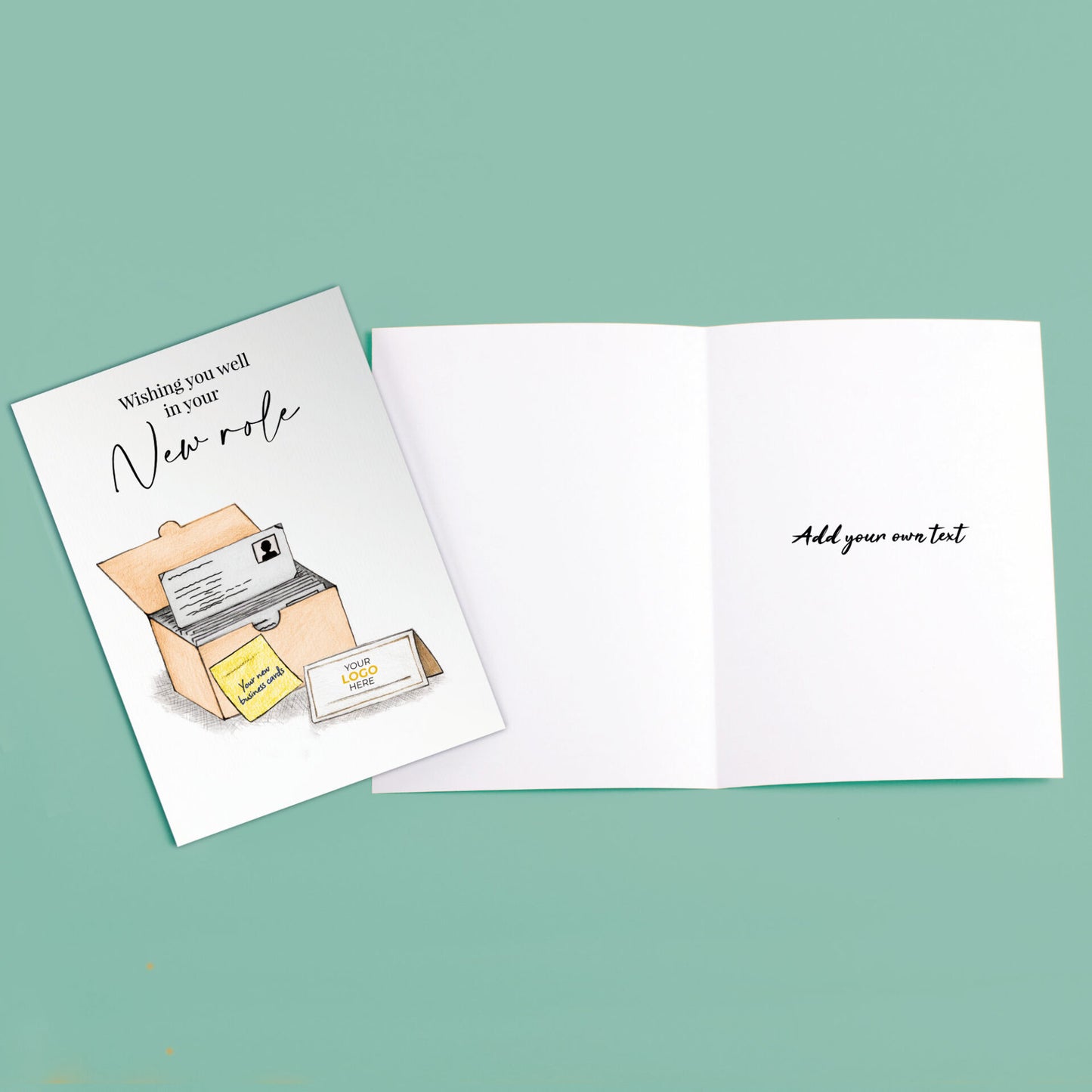 ‘Business Card Pack’ Personalised Corporate Branded New Job Greeting Cards image 3