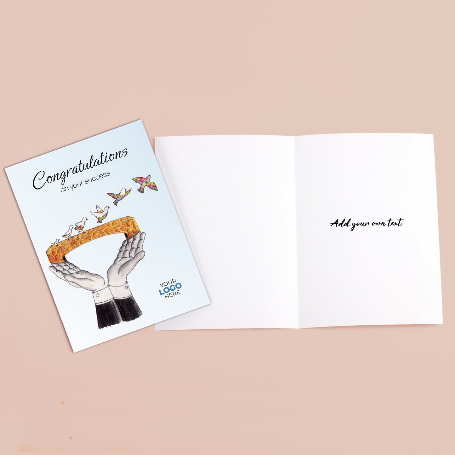 ‘Bridge Birds’ Personalised Corporate Branded Education Greeting Cards image 4