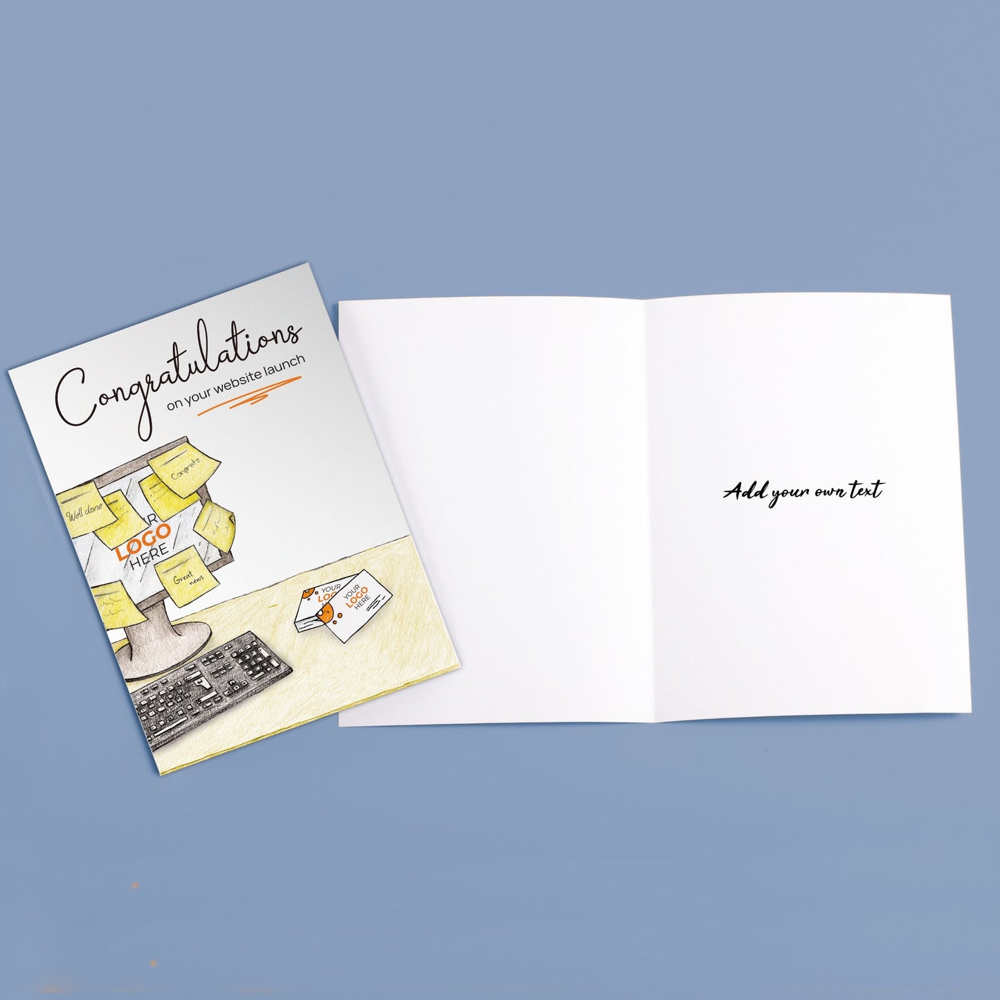 ‘Sticky Notes’ Personalised Corporate Branded Creative Industries Greeting Cards image 3