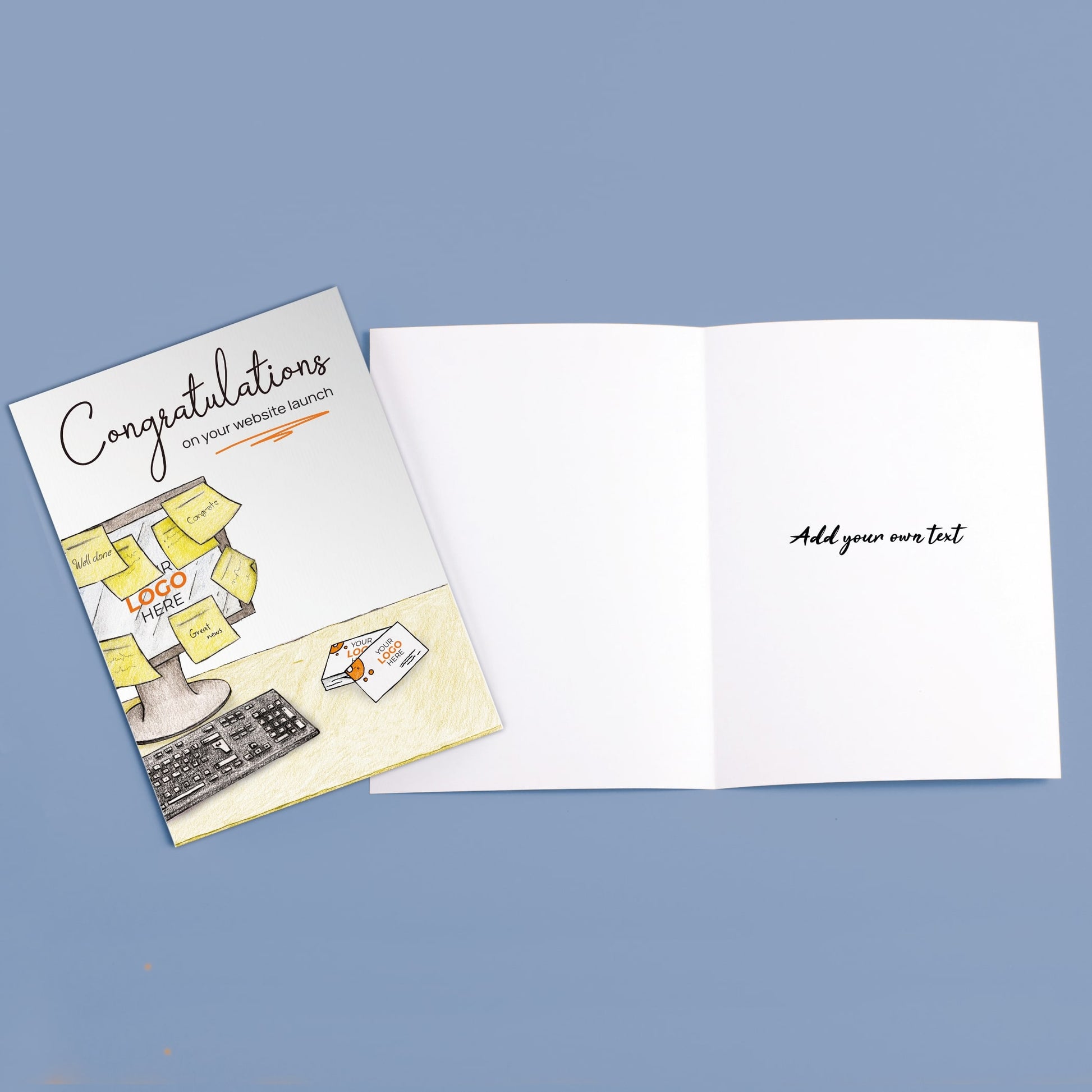 ‘Sticky Notes’ Personalised Corporate Branded Creative Industries Greeting Cards image 3